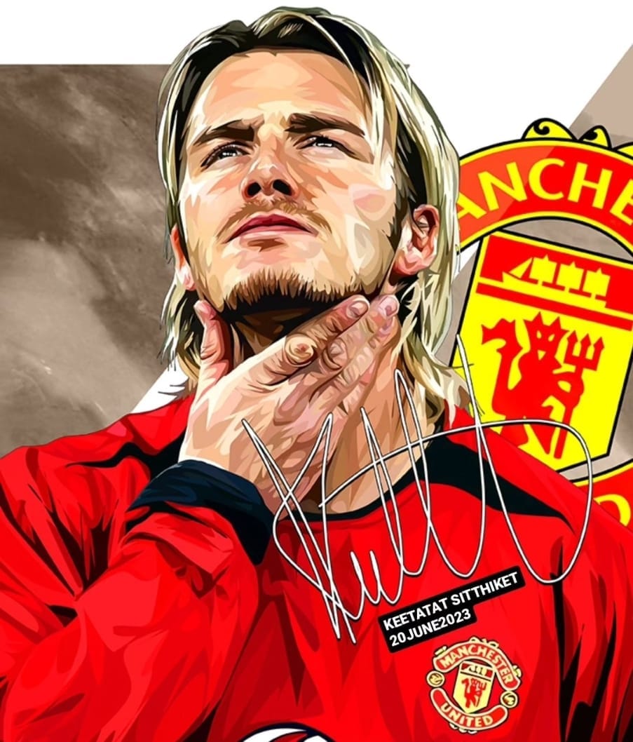 Famous Pop Art Frames SMALL BECKHAM MAN UTD NEW