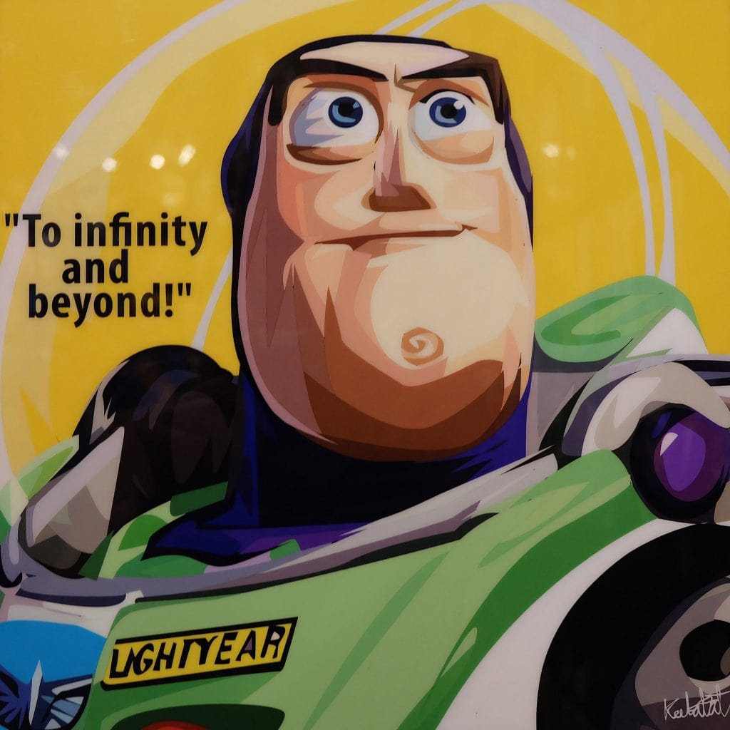 Famous Pop Art Frames SMALL Buzz Lightyear Pop Art Poster "To Infinity and Beyond'