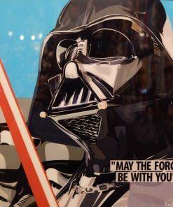 Famous Pop Art Frames SMALL Darth Vader & Stormtroopers Pop Art Poster "May the Force"