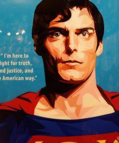 Famous Pop Art Frames SMALL Superman Pop Art Poster "Fight for truth"