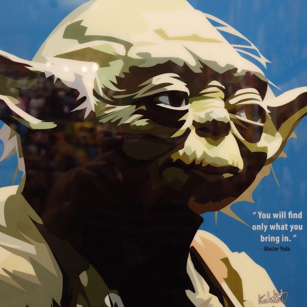 Famous Pop Art Frames SMALL Yoda Pop Art Poster "You will find"