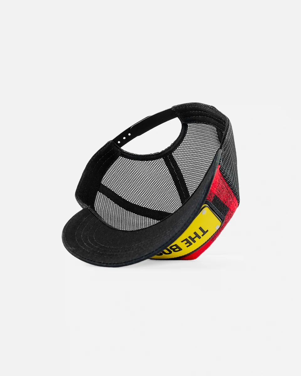 THE BOSS CHECK BLACK/RED