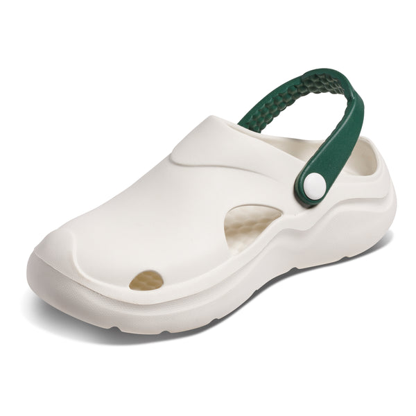 Women's Studio Clog Solid Bone/Dark Green
