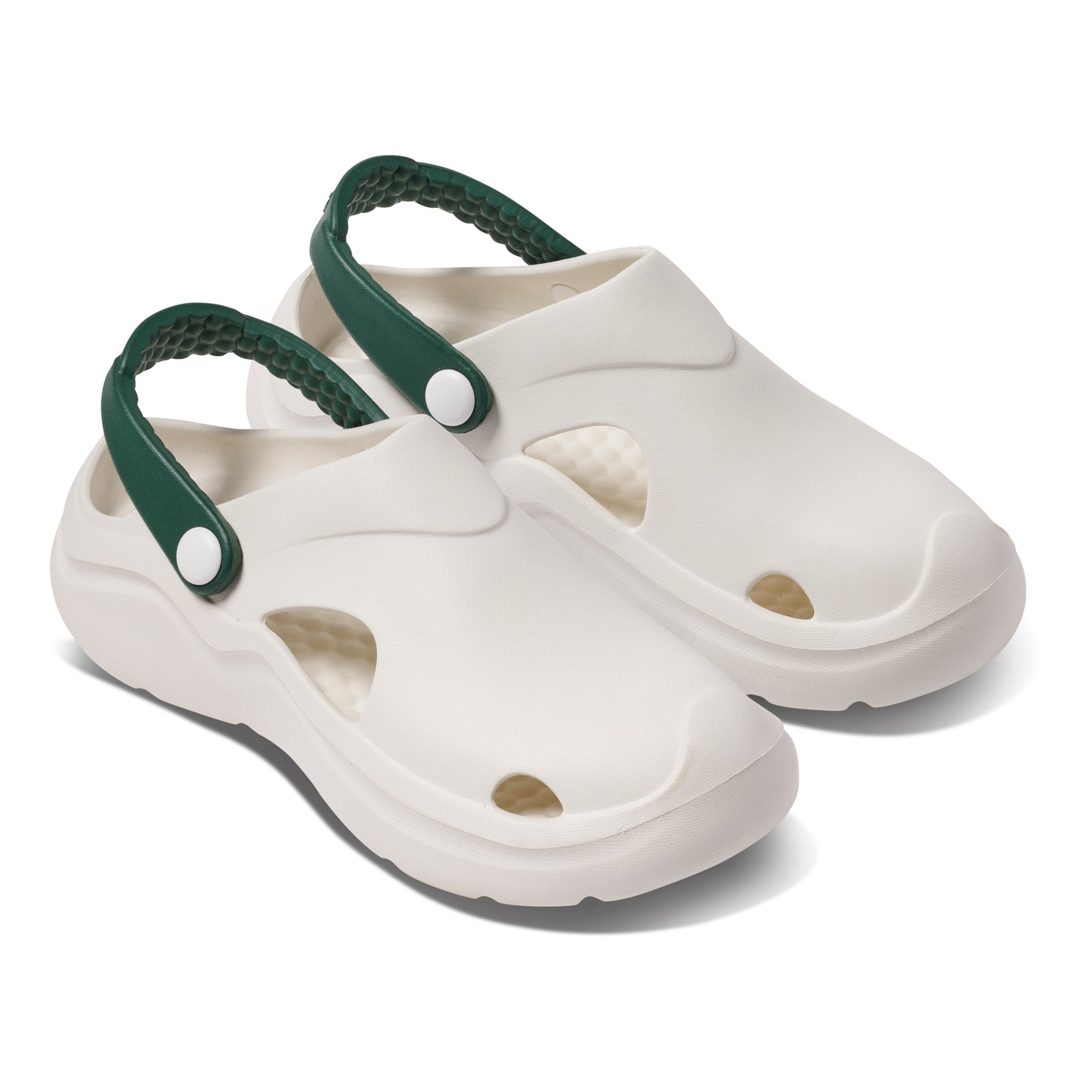 Women's Studio Clog Solid Bone/Dark Green