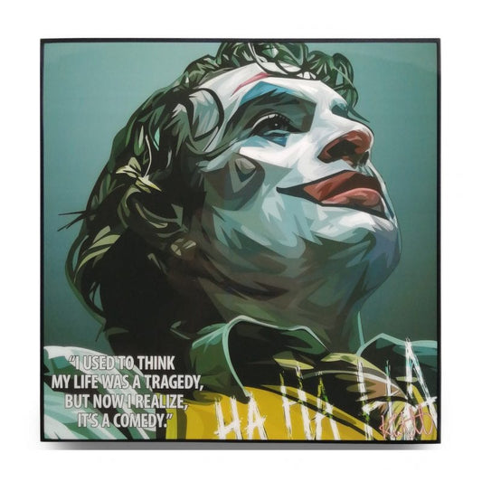 Famous Pop Art Frames Joker Pop Art Poster "I used to think my life was a tragedy, but now I realize it's a comedy"