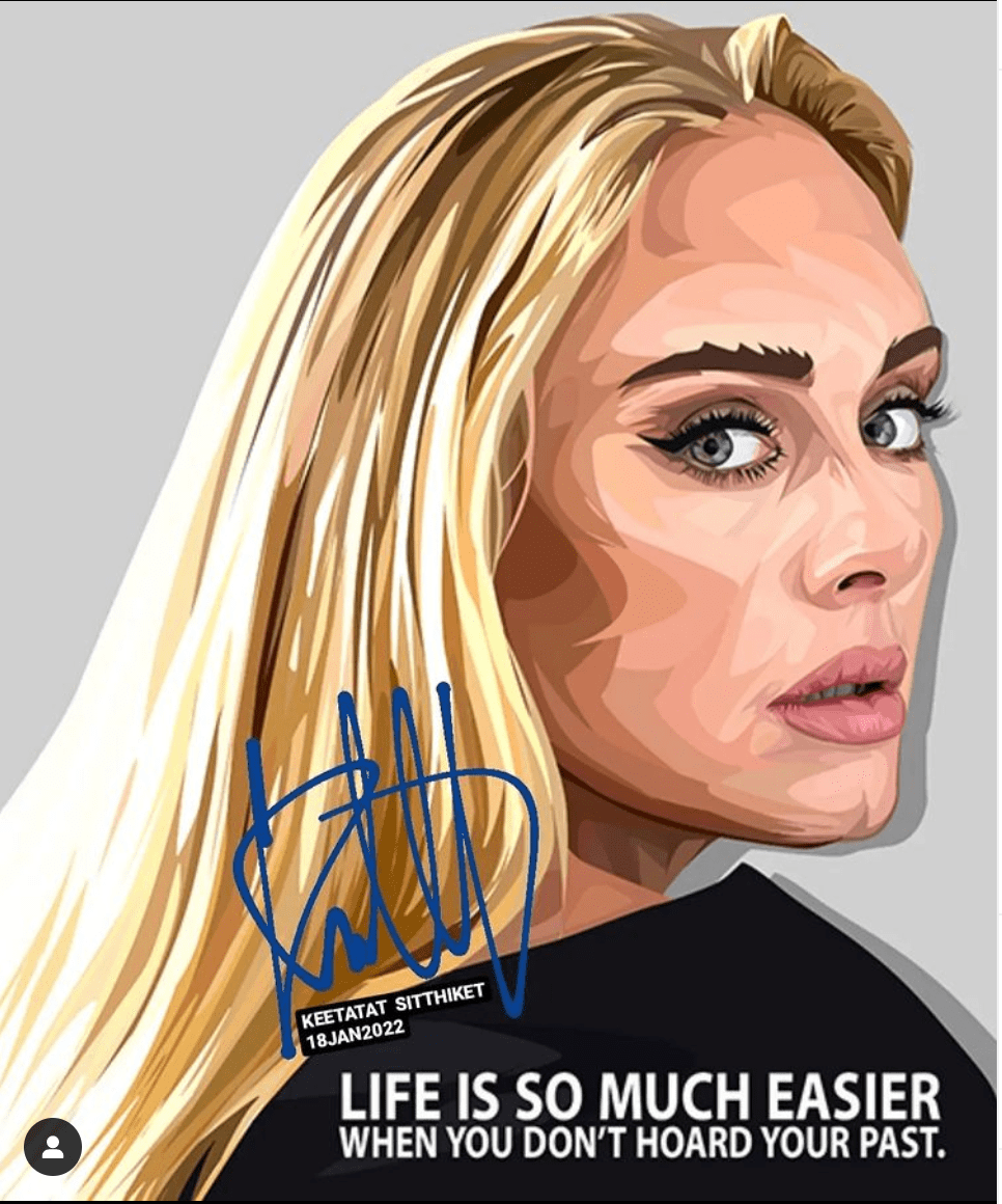 Famous Pop Art Frames SMALL Adele - Life is so much easier