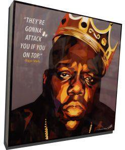 Famous Pop Art Frames SMALL Biggie Smalls Pop Art Poster "Attack you if you on Top"