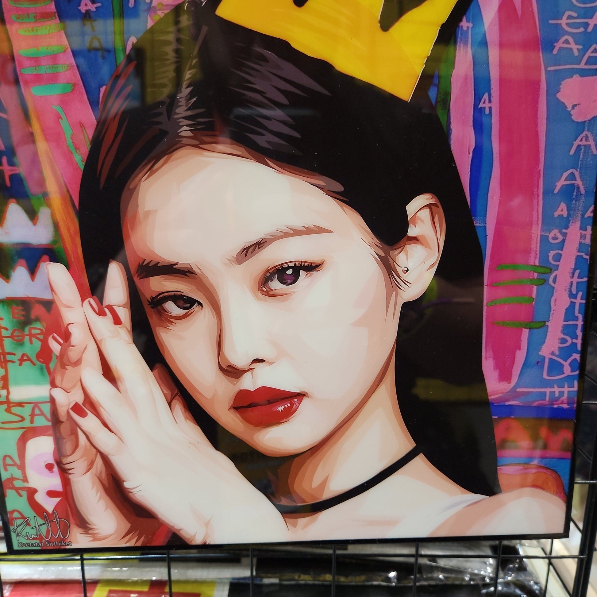 Famous Pop Art Frames SMALL BLACK PINK JENNIE 3