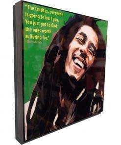 Famous Pop Art Frames SMALL Bob Marley Pop Art Poster "Everyone is going to hurt"