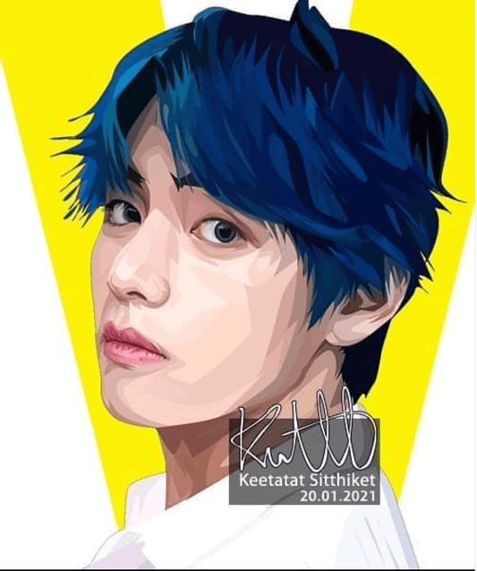 Famous Pop Art Frames SMALL BTS - V