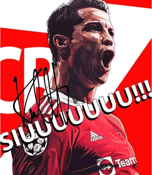 Famous Pop Art Frames SMALL Cristiano Ronaldo Pop Art Poster "SIUUUUUUU!"