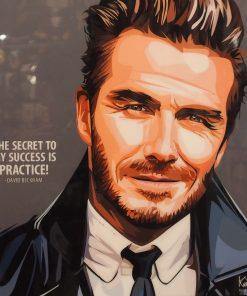 Famous Pop Art Frames SMALL David Beckham Famous Pop Art Poster "The secret"