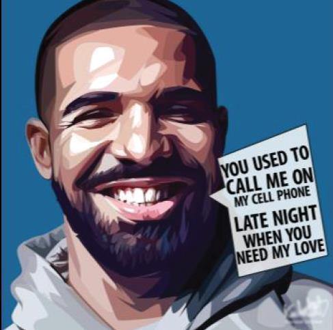 Famous Pop Art Frames SMALL DRAKE   Pop Art Poster