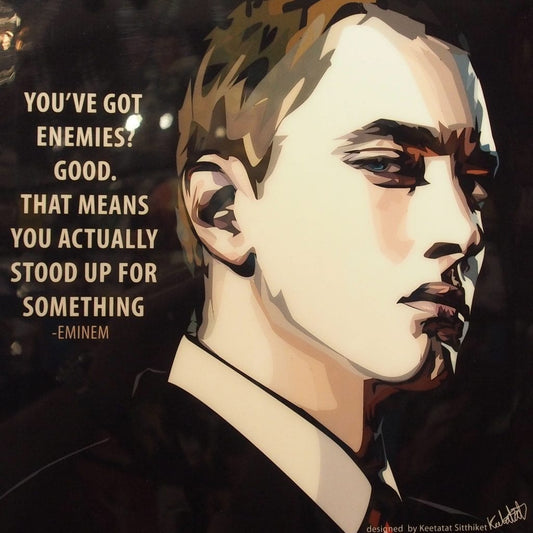 Famous Pop Art Frames SMALL Eminem Pop Art Poster "You've got enemies"