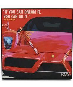 Famous Pop Art Frames SMALL Ferrari Pop Art Poster "If you can dream it, you can do it"