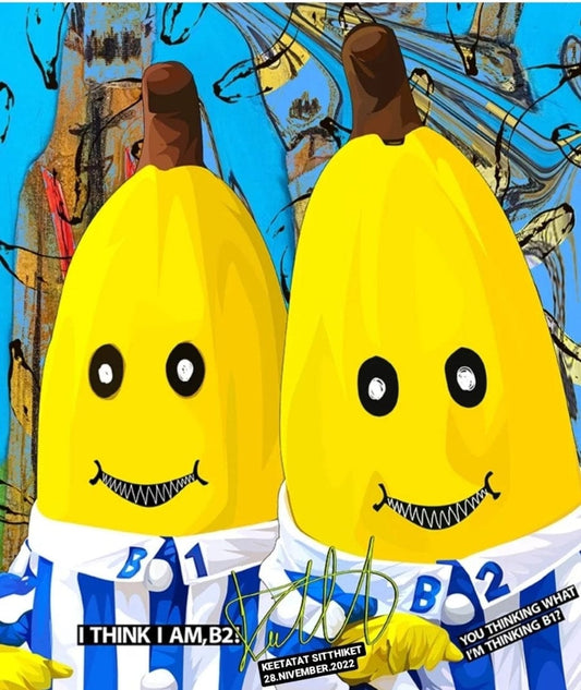 Famous Pop Art Frames SMALL FREAKING BANANAS IN PYJAMAS