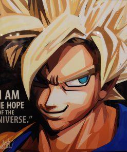 Famous Pop Art Frames SMALL Goku (Dragon Ball) Pop Art Poster "Hope of the Universe"