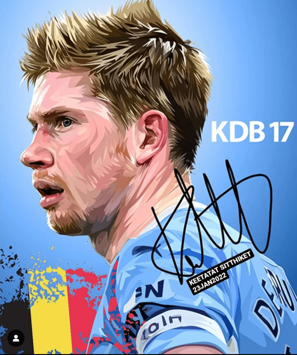 Famous Pop Art Frames SMALL Kevin De Bruyne