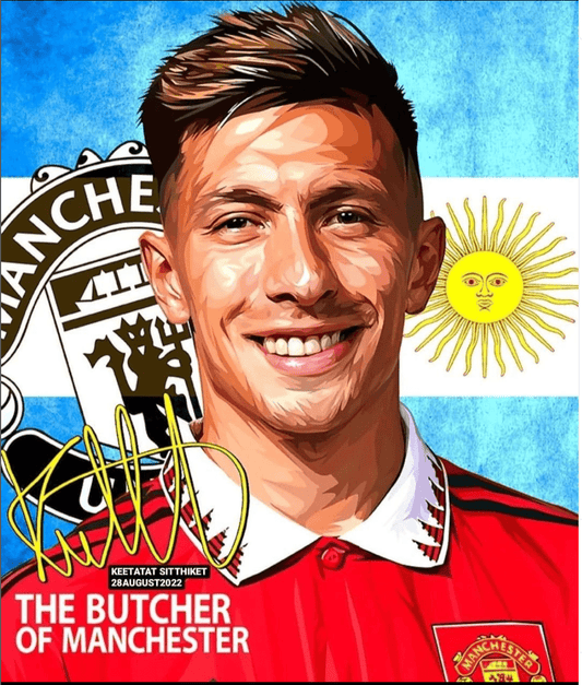 Famous Pop Art Frames SMALL Lisandro Martínez - Man. United