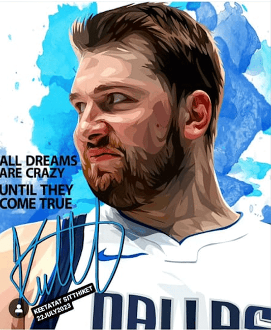 Famous Pop Art Frames SMALL LUKA DONCIC