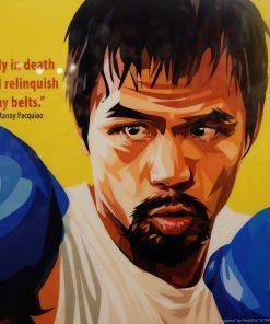 Famous Pop Art Frames SMALL Manny Pacquiao Pop Art Poster "Only in death"