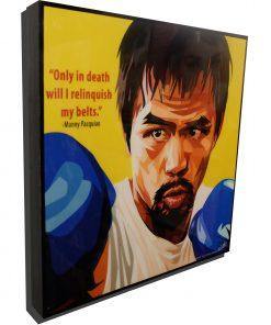 Famous Pop Art Frames SMALL Manny Pacquiao Pop Art Poster "Only in death"