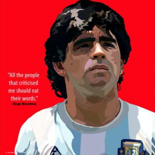 Famous Pop Art Frames SMALL MARADONA ARGENTINA Pop Art Poster