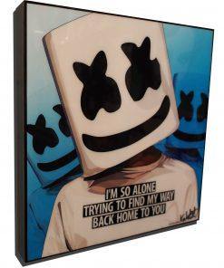 Famous Pop Art Frames SMALL Marshmello Pop Art Poster "I'm so alone"