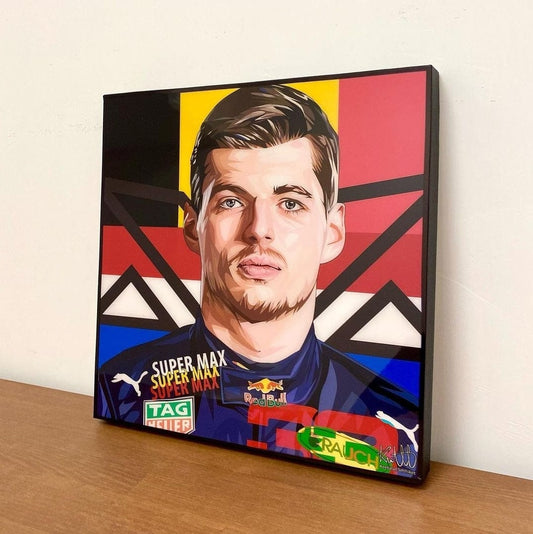 Famous Pop Art Frames SMALL Max Verstappen Pop Art Poster "SUPER MAX "