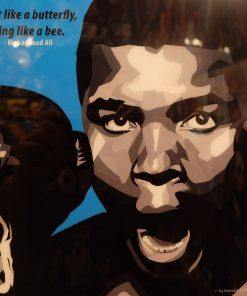 Famous Pop Art Frames SMALL Muhammad Ali Pop Art Poster "Float like a butterfly"