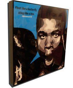 Famous Pop Art Frames SMALL Muhammad Ali Pop Art Poster "Float like a butterfly"