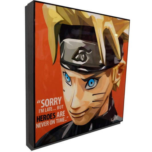 Famous Pop Art Frames SMALL Naruto Pop Art Poster "Heroes are never on time"