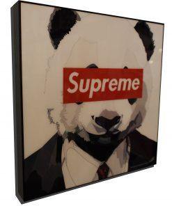 Famous Pop Art Frames SMALL Panda Inspired Plaque Mounted Poster "Supreme"