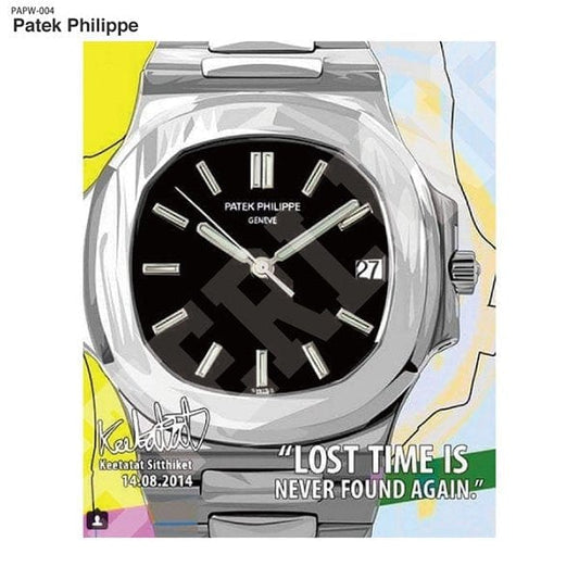 Famous Pop Art Frames SMALL Patek Philippe Pop Art Poster "Lost Time is never found again"