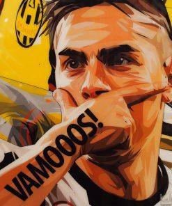 Famous Pop Art Frames SMALL Paulo Dybala Famous Pop Art Poster "VAMOOOS!!!"