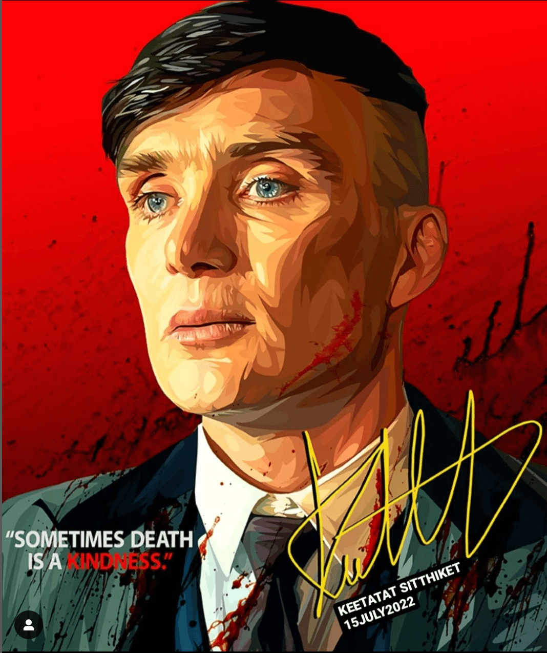 Famous Pop Art Frames SMALL Peaky Blinders - Thomas Shelby - KINDNESS