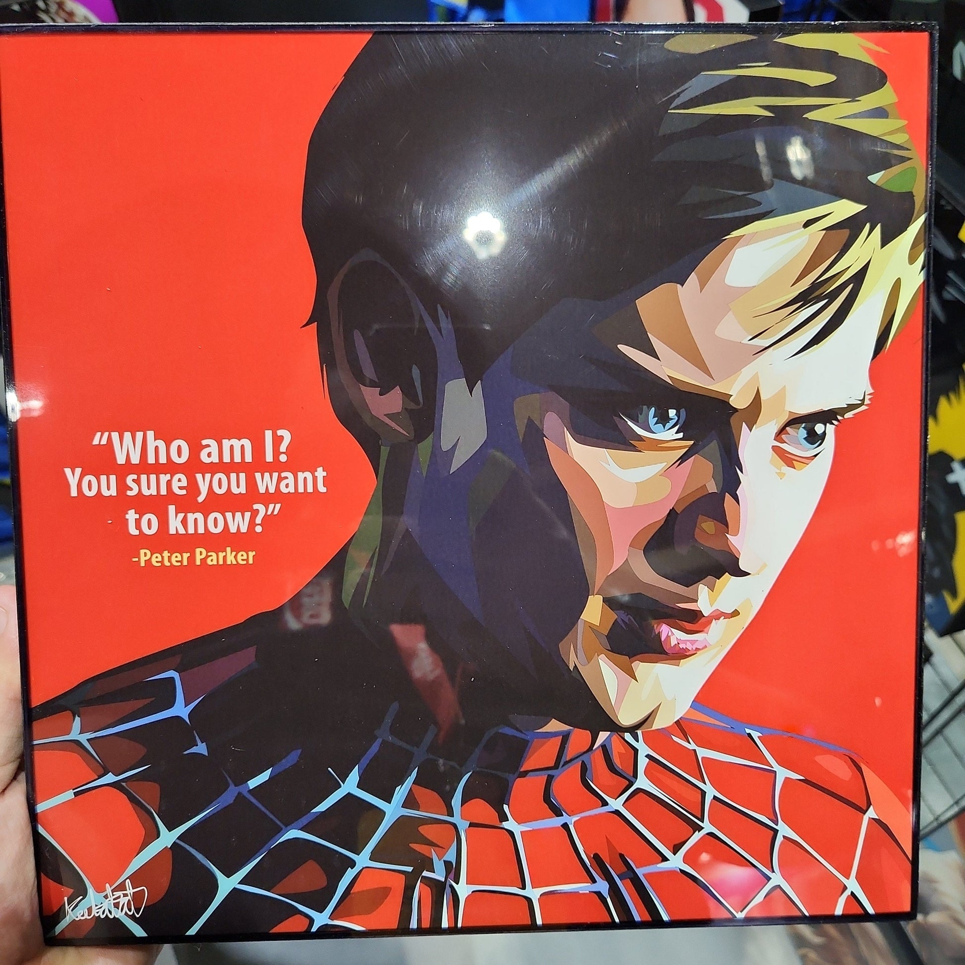 Famous Pop Art Frames SMALL PETER PARKER 1