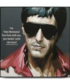 Famous Pop Art Frames SMALL Scarface Pop Art Poster "I'm Tony Montana"