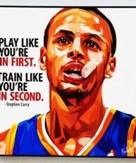 Famous Pop Art Frames SMALL Steph Curry Pop Art Poster "Play like you're in first"