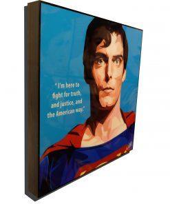 Famous Pop Art Frames SMALL Superman Pop Art Poster "Fight for truth"