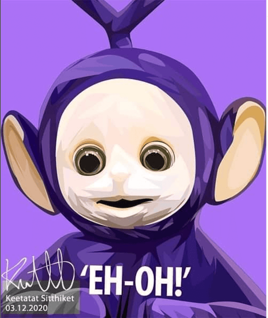 Famous Pop Art Frames SMALL Teletubbies - TINKY-WINKY