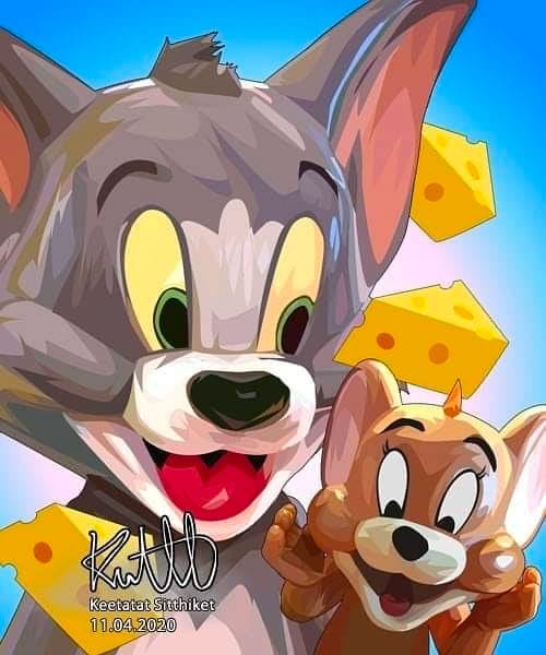 Famous Pop Art Frames SMALL Tom and gerry Pop Art Poster