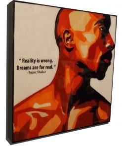 Famous Pop Art Frames SMALL Tupac Shakur Pop Art Poster "Dreams are for real"