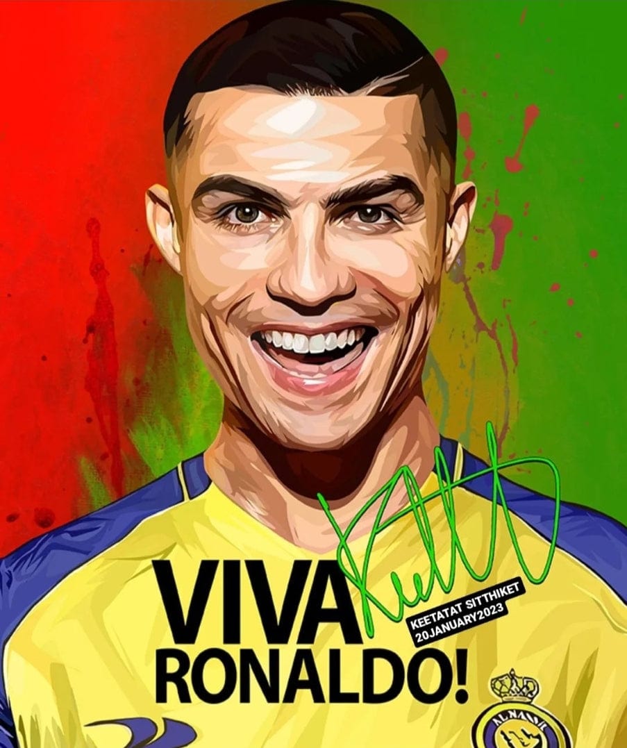 Famous Pop Art Frames SMALL Viva Ronaldo