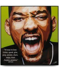 Famous Pop Art Frames SMALL Will Smith Print Pop Art Poster "10 ways to love"