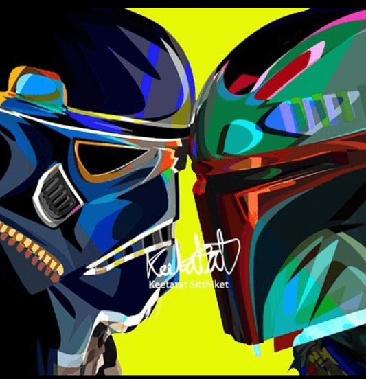 Famous Pop Art Frames Storm Trooper & Boba Feet