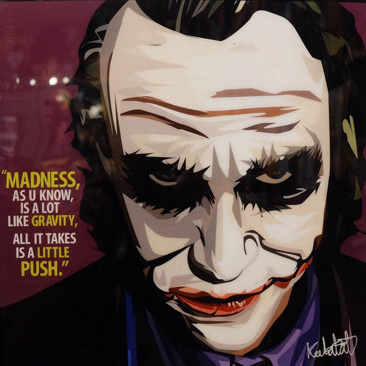 Famous Pop Art Frames The Joker Pop Art Poster "Madness"