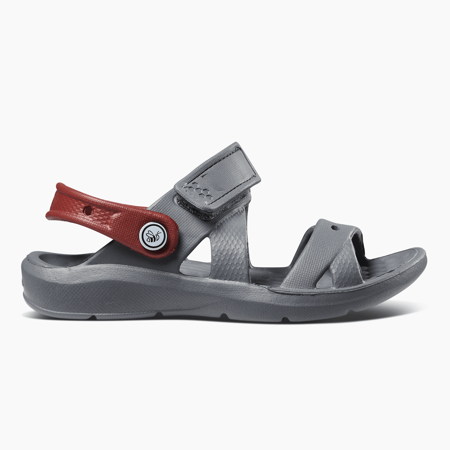 JOYBEES Boys Adventure Sandal Solid Charcoal/Red