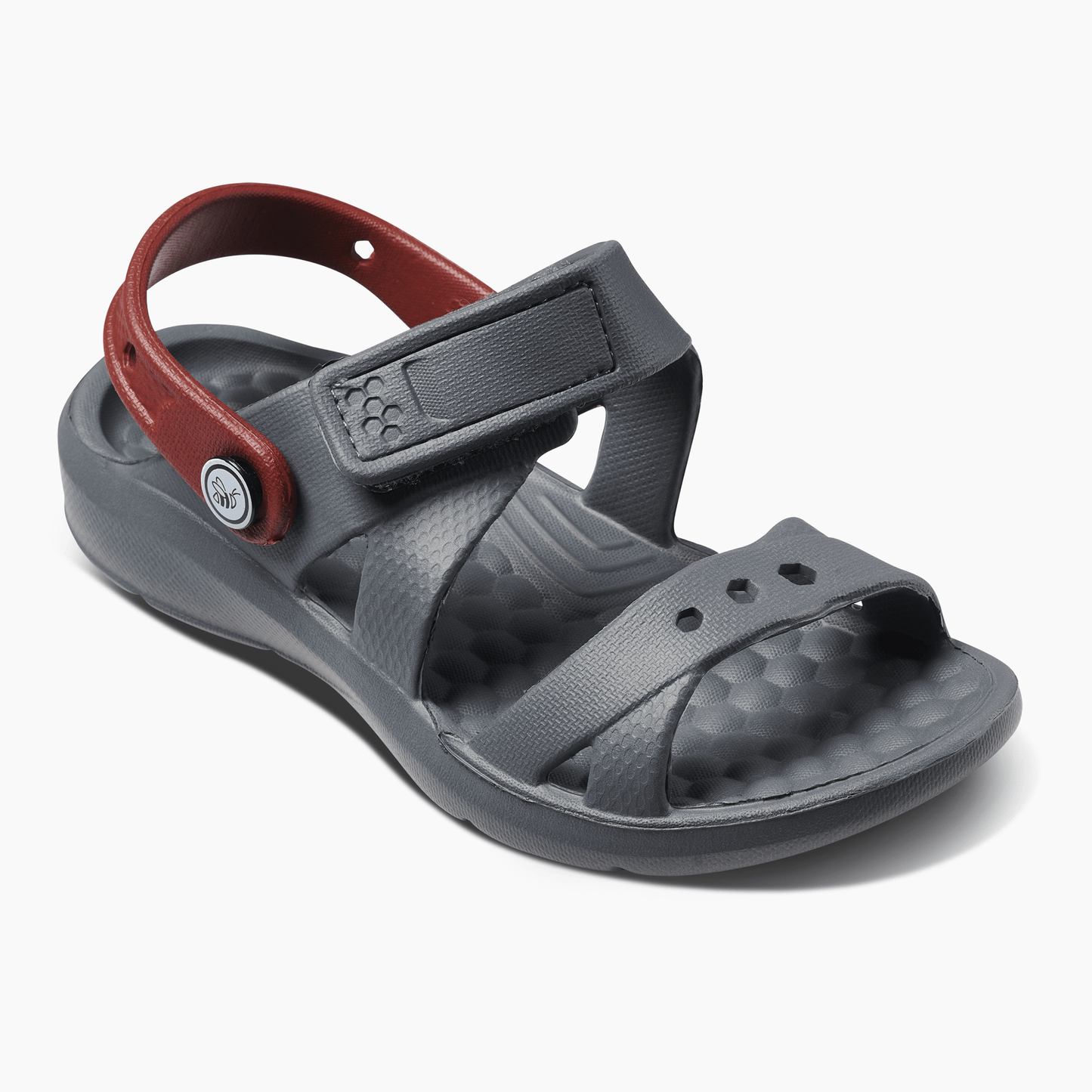 JOYBEES Boys Adventure Sandal Solid Charcoal/Red