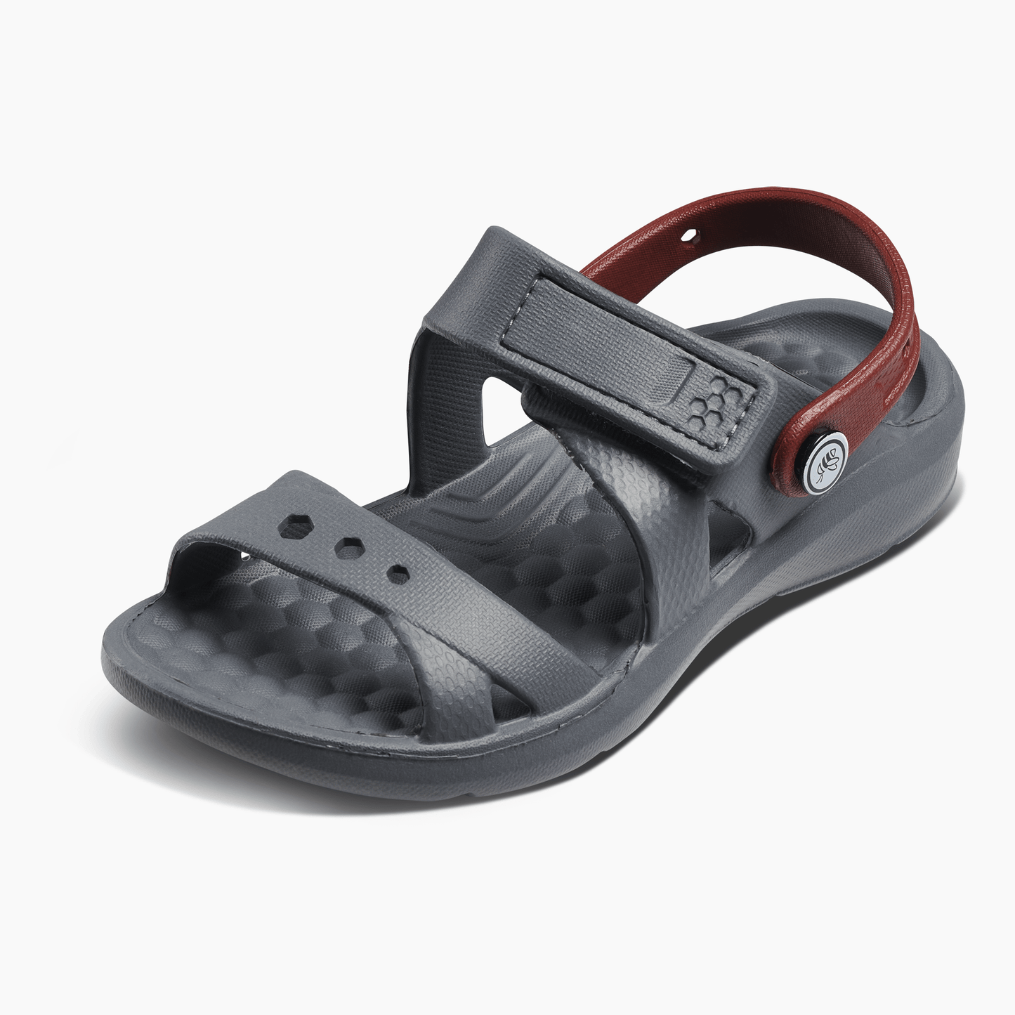 JOYBEES Boys Adventure Sandal Solid Charcoal/Red